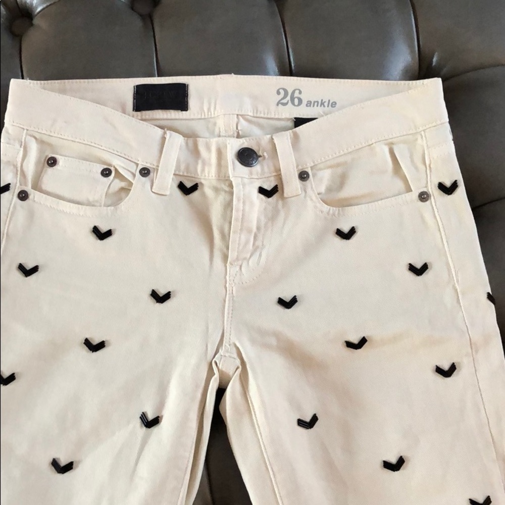 J.Crew Collection Chevron Beaded Jeans - Picture 2 of 5